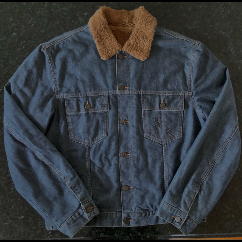 Dolce&Gabbana Faux Sherpa Lined Denim Jacket Sz 44